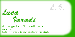 luca varadi business card